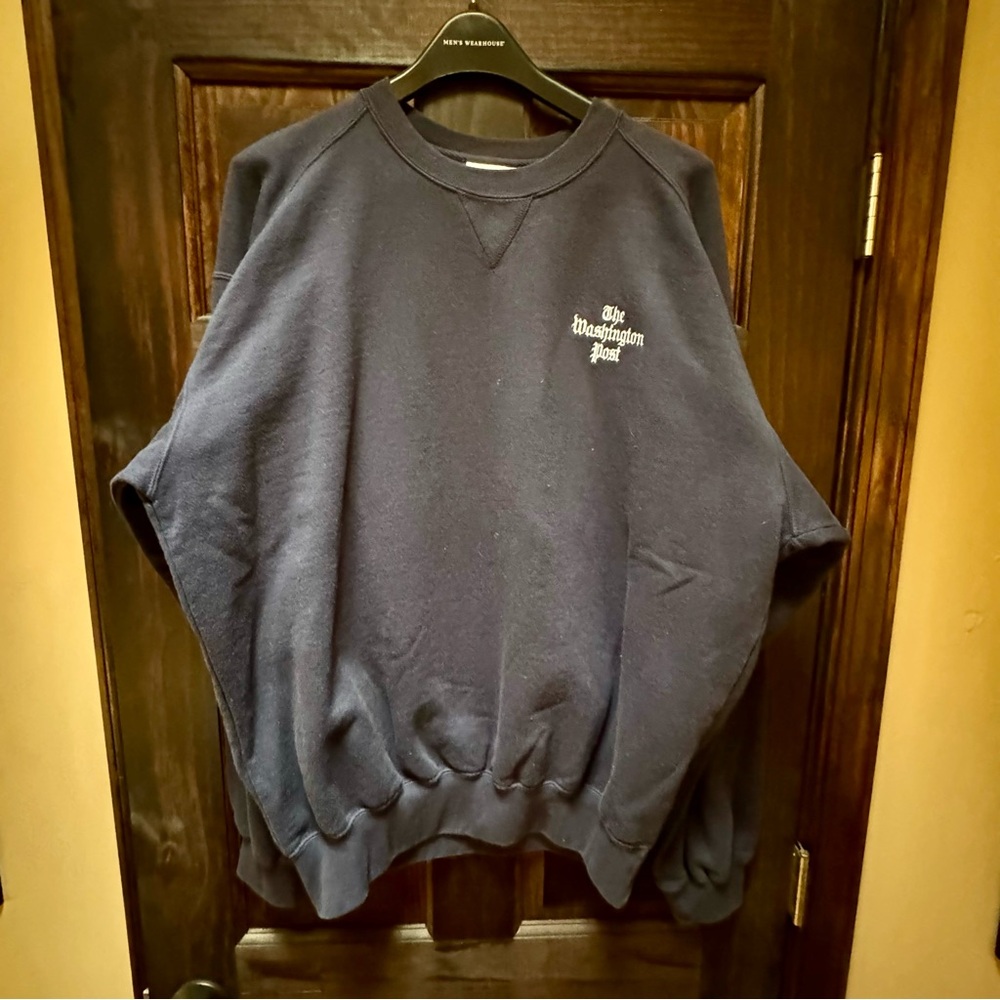 The Washington Post Navy Blue Men's Sweater Crewneck
